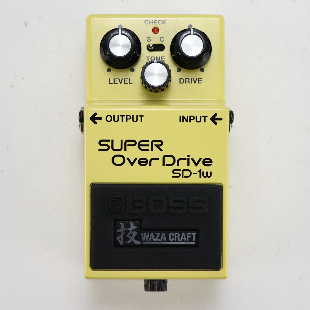 【中古】 エフェクター BOSS SD-1W SUPER OVER DRIVE WAZA CRAFTシリーズ オーバードライブ 技 正面