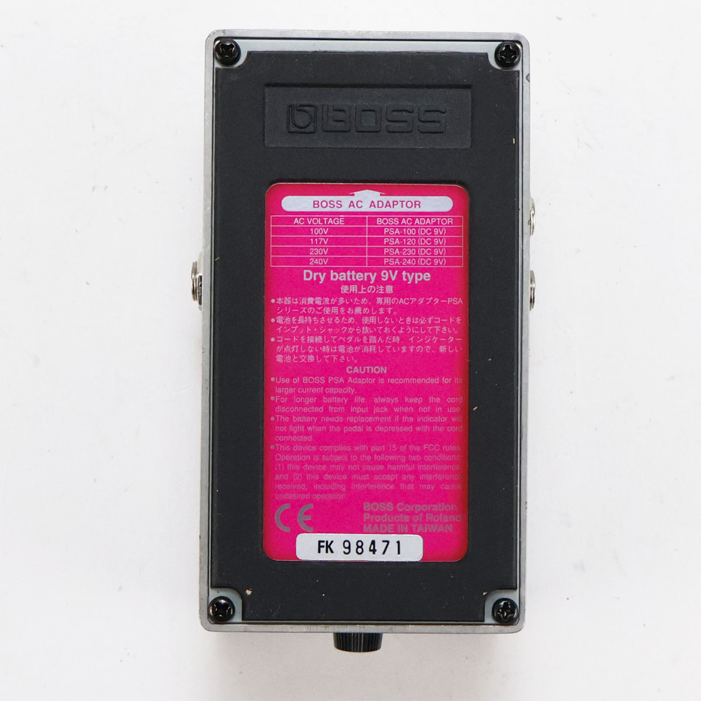 【中古】 デジタルリバーブ ディレイ エフェクター BOSS RV-3 Digital Reverb Delay ボス ギターエフェクター 裏面