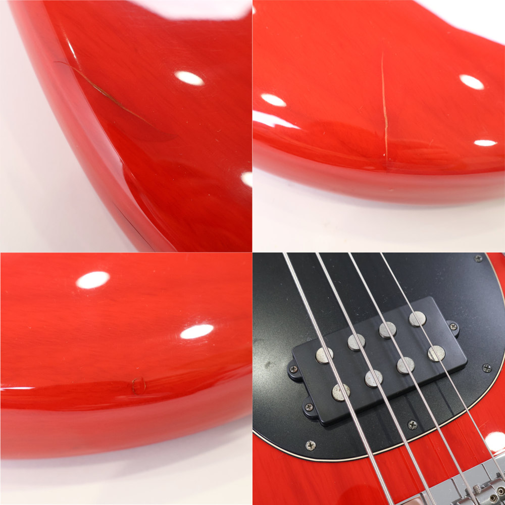 【中古】 MUSIC MAN ミュージックマン StingRay スティングレイ Translucent Red / M 2000年製 エレキベース 詳細画像