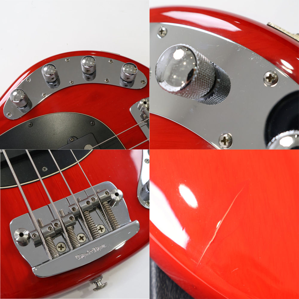 【中古】 MUSIC MAN ミュージックマン StingRay スティングレイ Translucent Red / M 2000年製 エレキベース 詳細画像