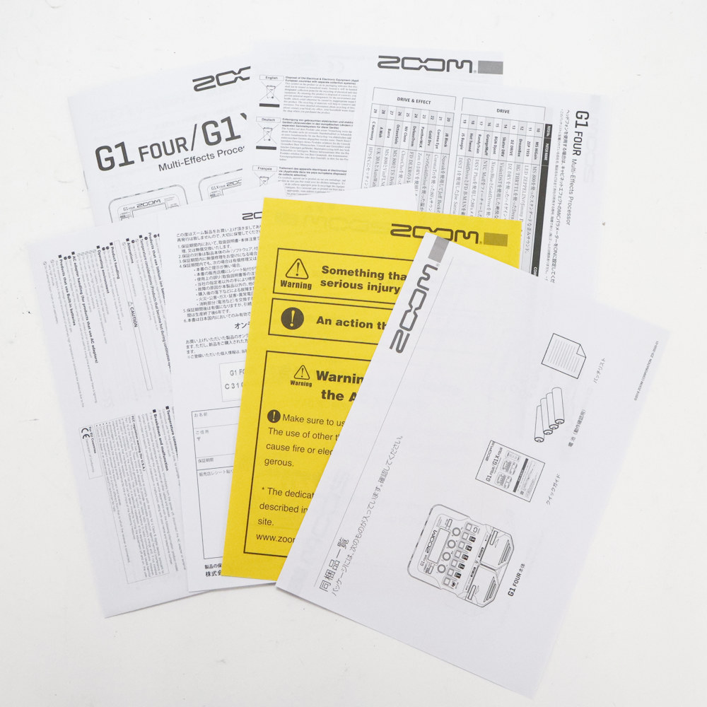 【中古】 ズーム ZOOM G1 FOUR ギターマルチエフェクター 付属品