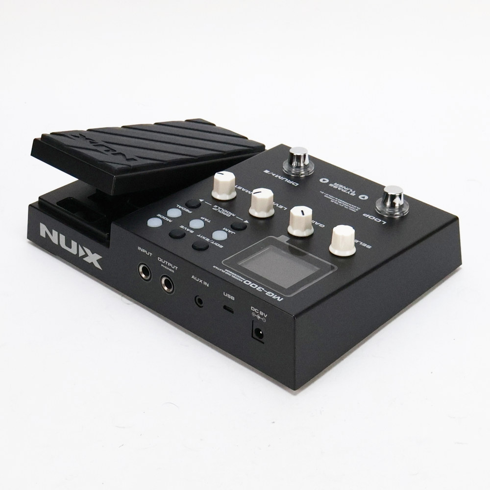 【中古】 ギターマルチエフェクター NUX MG-300 マルチエフェクター ニューエックス 側面