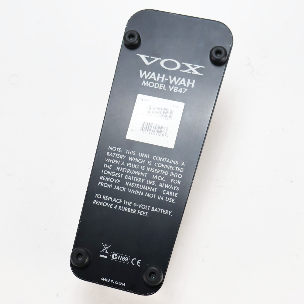 【中古】 ワウペダル VOX V847 ギターエフェクター 本体画像 裏