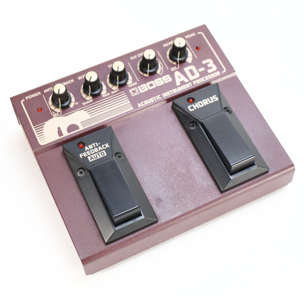 【中古】アコースティックプロセッサー BOSS AD-3 ACOUSTIC INSTRUMENT PROCESSOR ボス ギターエフェクター 本体画像 斜め 2