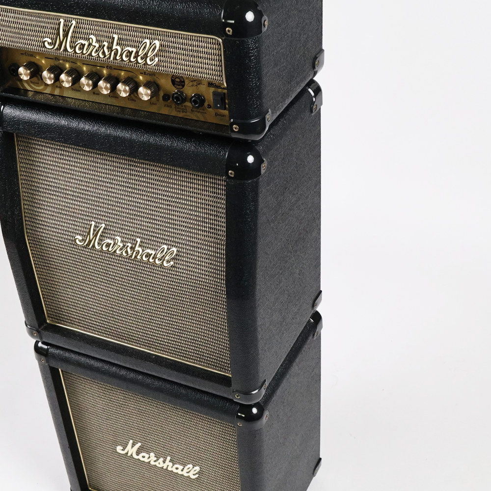 【中古】 マイクロスタックギターアンプ MARSHALL MG15MSZW Microstack Amp 側面