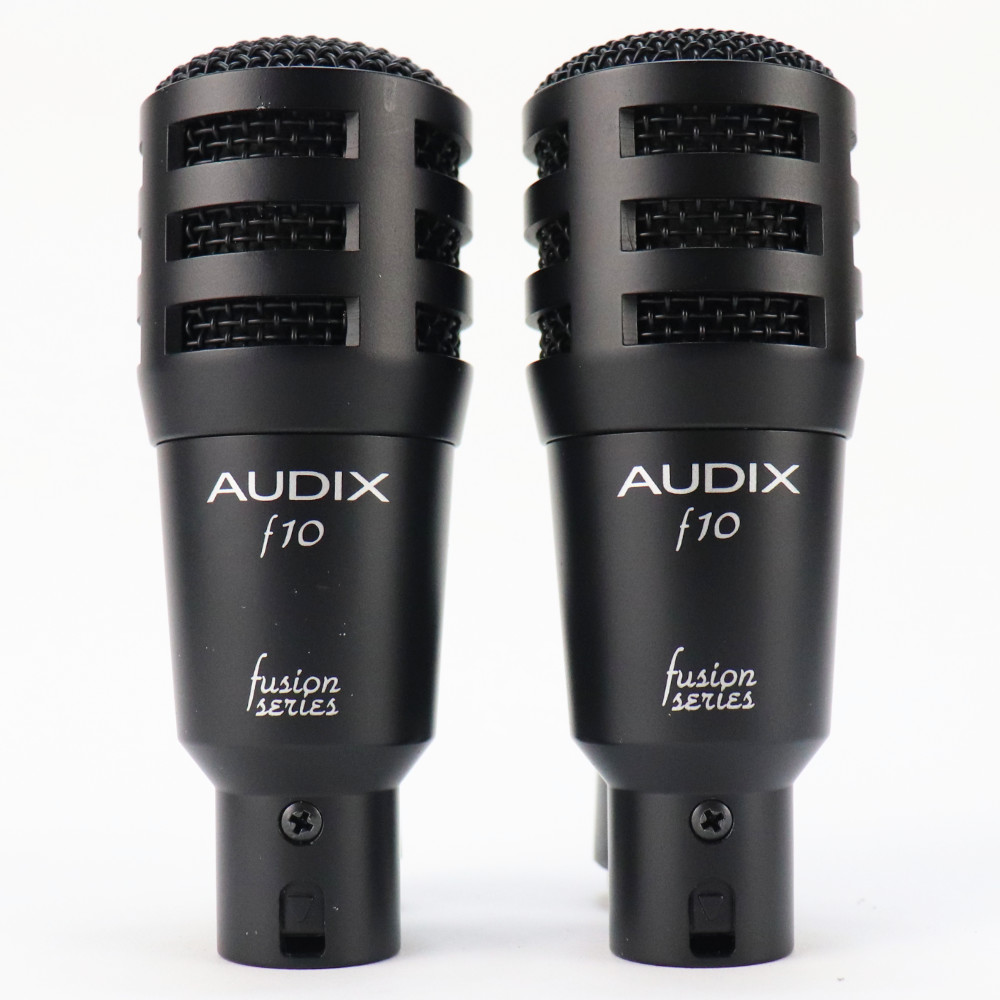 【中古】 マイク AUDIX オーディックス ドラム用マイク 4本セット f10×2本 f12×1本 f14×1本 ハードケース付き f10