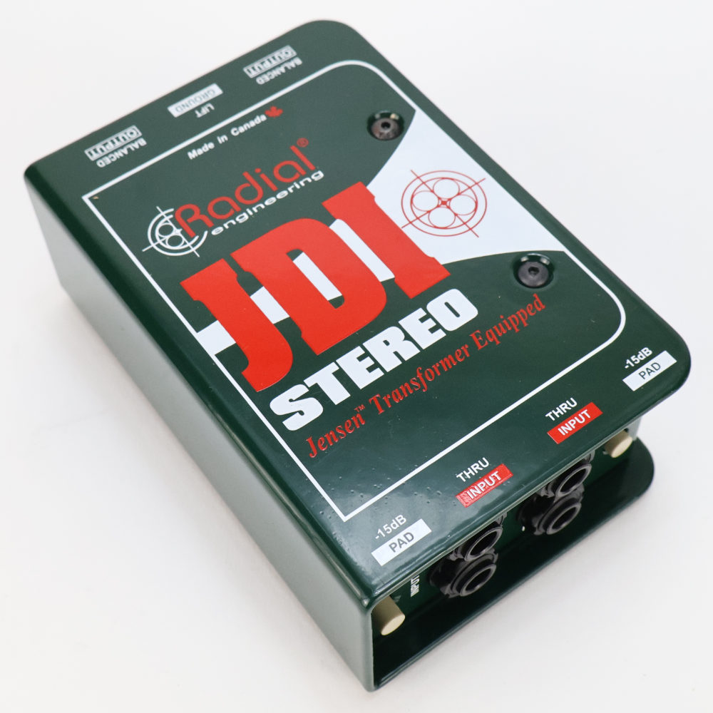 【中古】 ダイレクトボックス Radial Engineering JDI Stereo ラディアル ステレオ入出力 DI Jensenトランス搭載パッシブDI 本体画像 斜め 