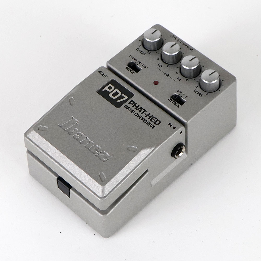 【中古】 ベースオーバードライブ Ibanez PD7 PHAT-HED BASS OVERDRIVE ベースエフェクター 全体