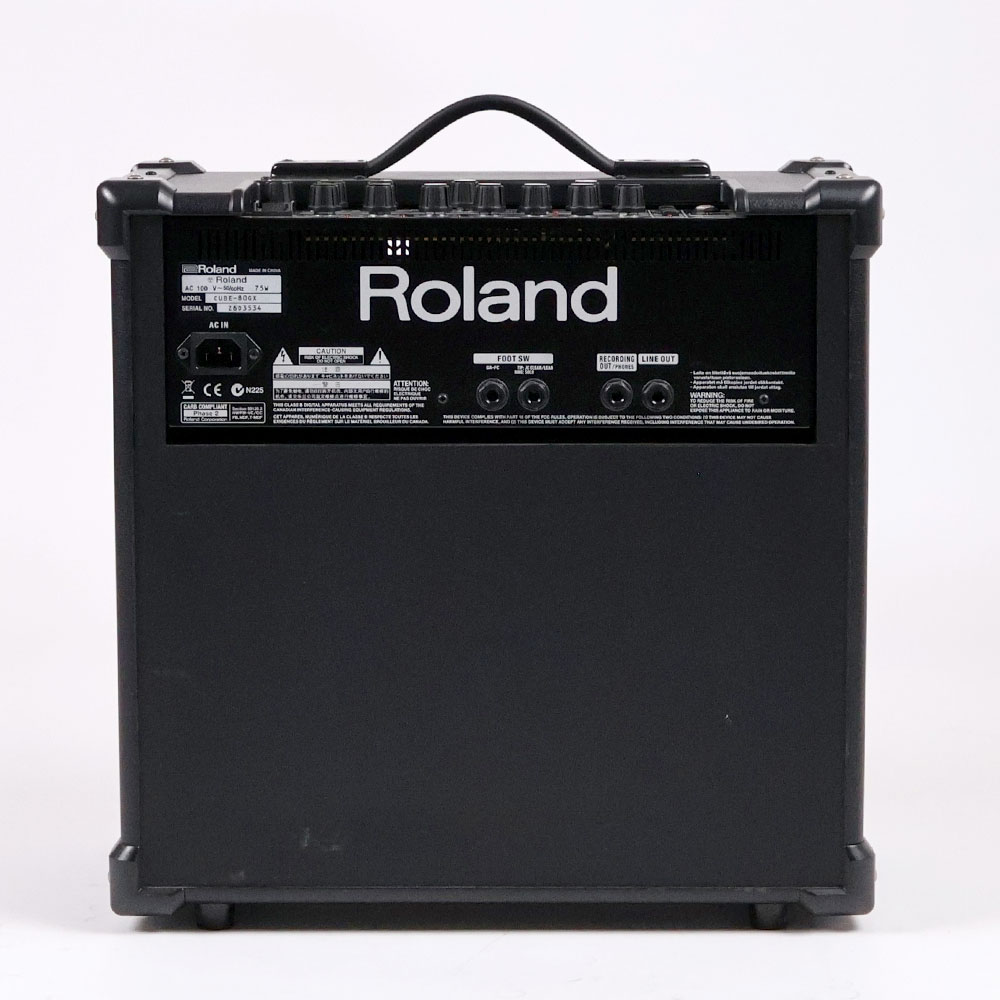 【中古】 ギターアンプ ROLAND CUBE-80GX 80W 高出力 コンパクト ギターコンボアンプ 背面