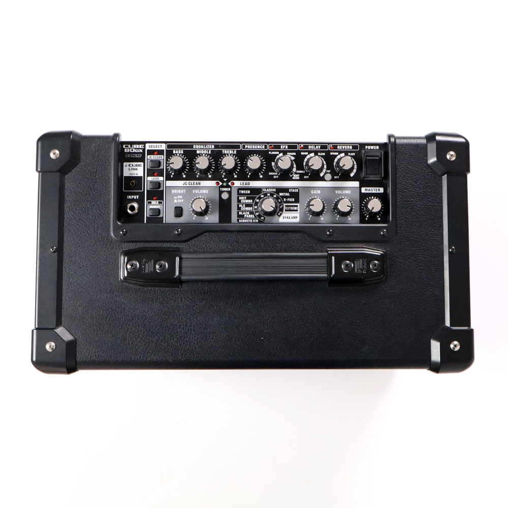 【中古】 ギターアンプ ROLAND CUBE-80GX 80W 高出力 コンパクト ギターコンボアンプ コントロールパネル