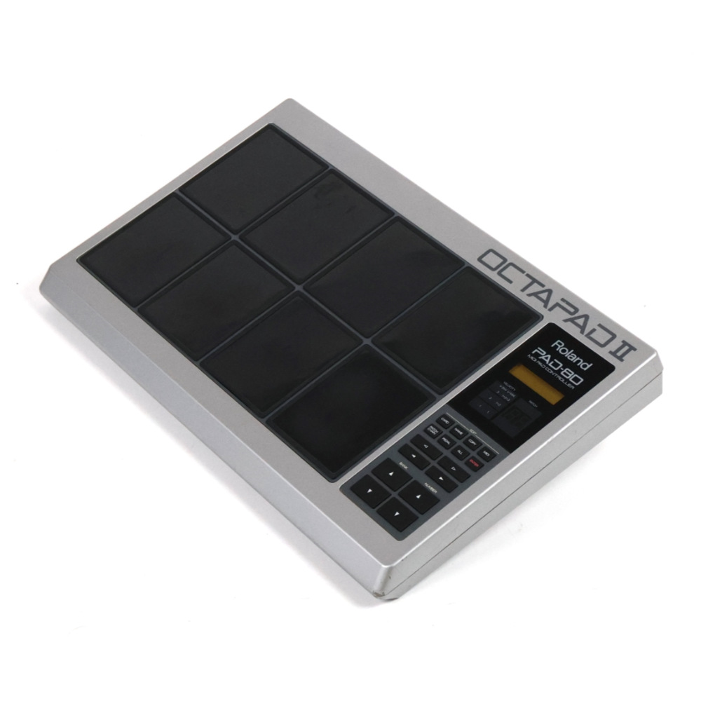 【中古】 パッドコントローラー ROLAND PAD-80 OCTAPAD II 斜めアングル画像