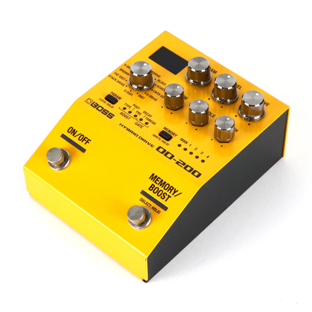 【中古】 オーバードライブ エフェクター BOSS OD-200 Hybrid Drive ギターエフェクター 斜めアングル画像