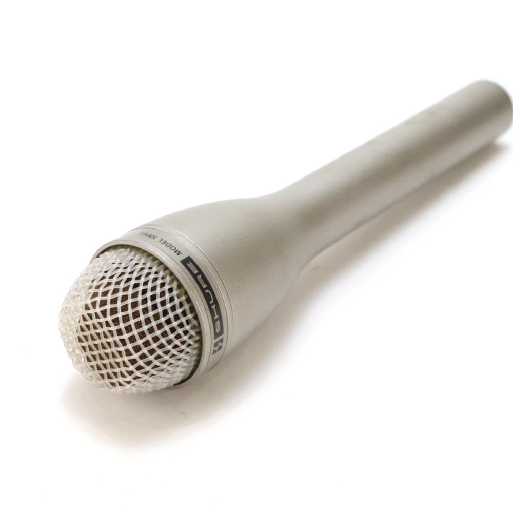 【中古】 マイク SHURE SM61 インタビューマイク ポルシェロゴ MADE IN USA グリル画像