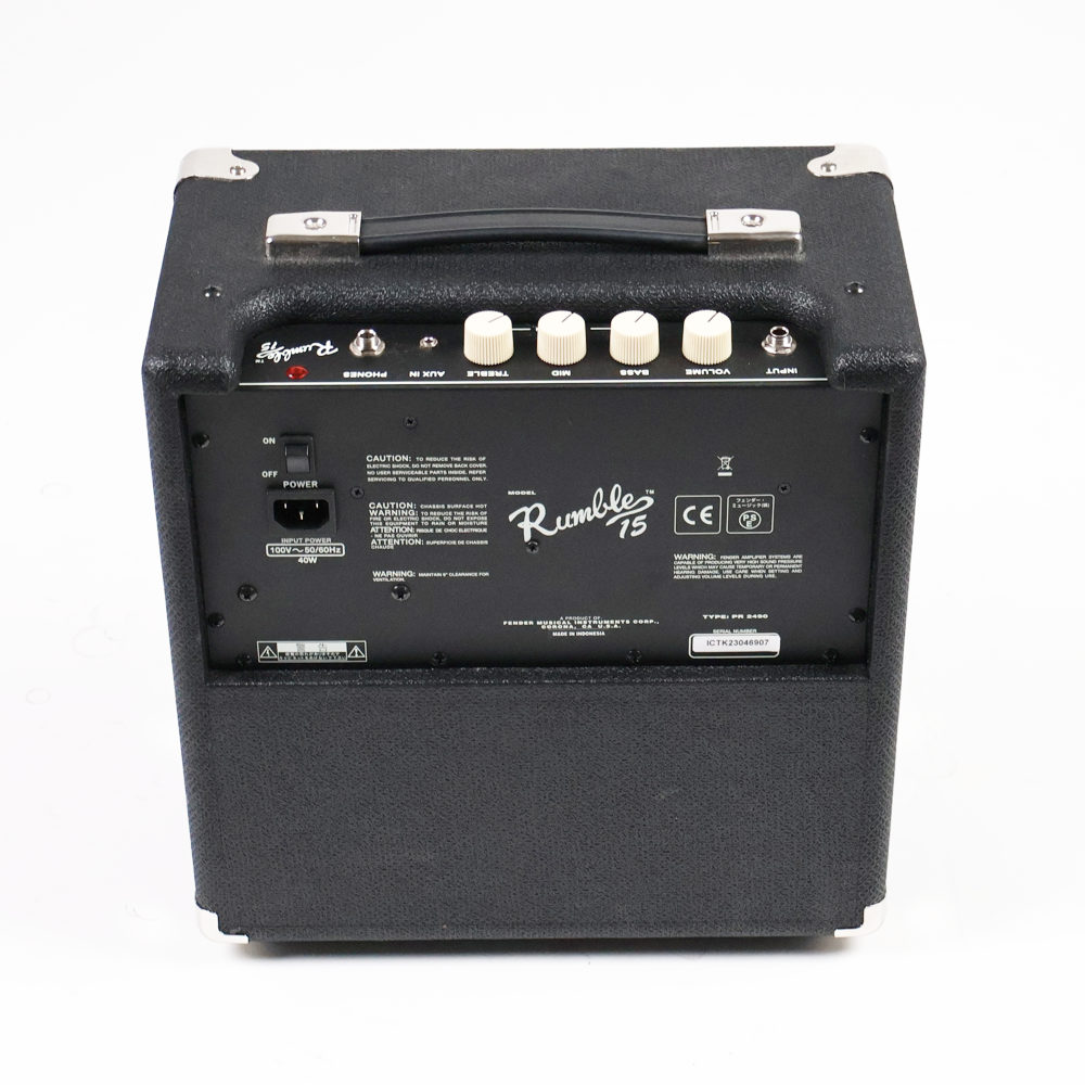 【中古】 Fender Rumble 15 Combo ベースアンプ 小型ベースアンプ 背面