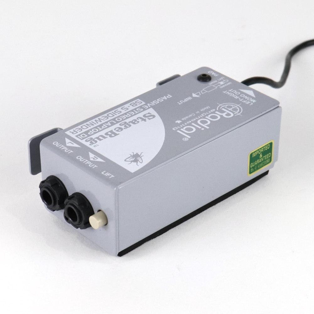 【中古】 ダイレクトボックス RADIAL StageBug SB-5 Sidewinder パソコン/タブレット用DIボックス リア斜めアングル画像