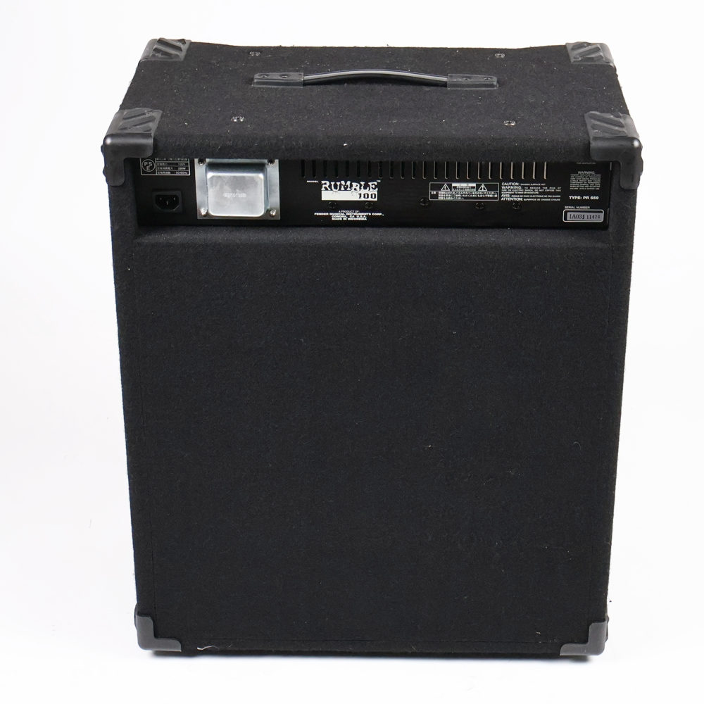 【中古】 ベースアンプ Fender Rumble 100 フェンダー ランブル100 カーペット生地仕様 ベースコンボアンプ 背面