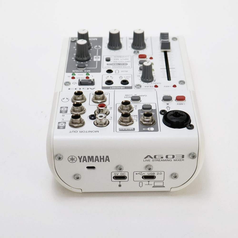 【中古】 ミキサー ヤマハ YAMAHA AG03 mk2 W ライブストリーミングミキサー ホワイト 側面