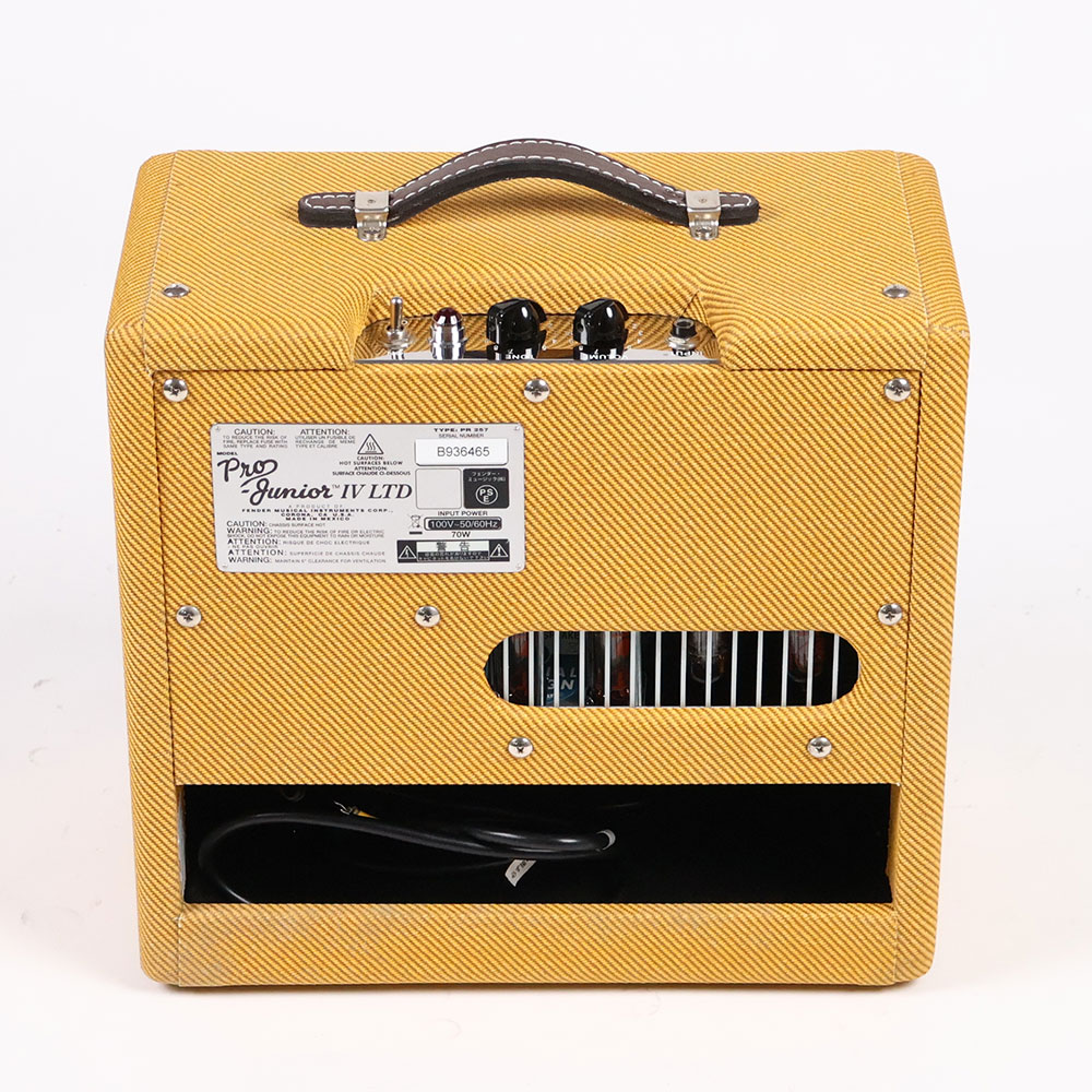 【中古】 ギターアンプ Fender Pro Junior IV LTD Lacquered Tweed 2023年製 フェンダー プロジュニア4 ツイード柄 背面