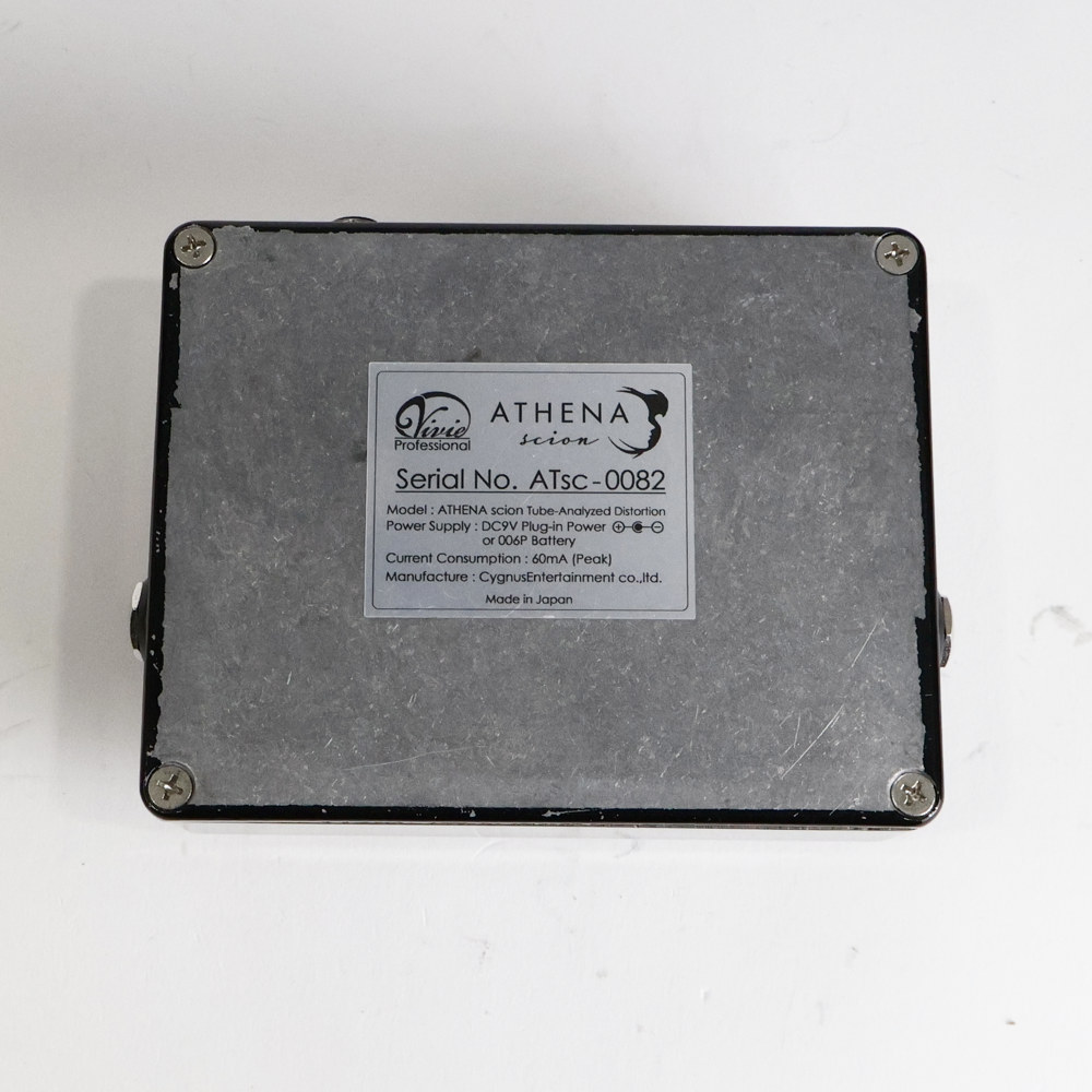【中古】 オーバードライブ Vivie ATHENA ギターエフェクター ヴィヴィー アティーナ アシーナ アテナ 裏面