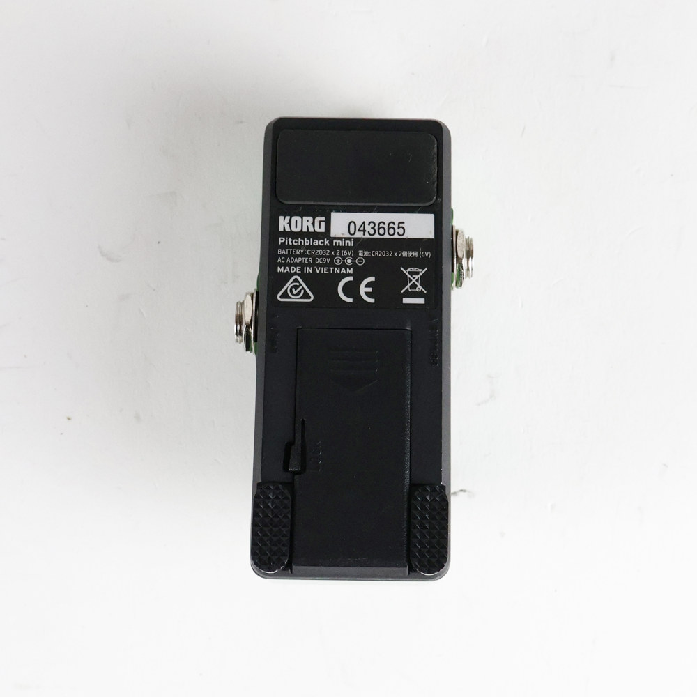 【中古】チューナー ピッチブラックミニ KORG PB-MINI-GR PITCHBLACK mini GR グリーン ペダルチューナー 裏面