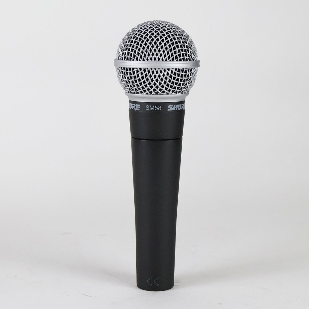 【中古】 マイク ダイナミックマイク SHURE SM58SE スイッチ付き  シュアー 58 ゴッパ シュア 正面