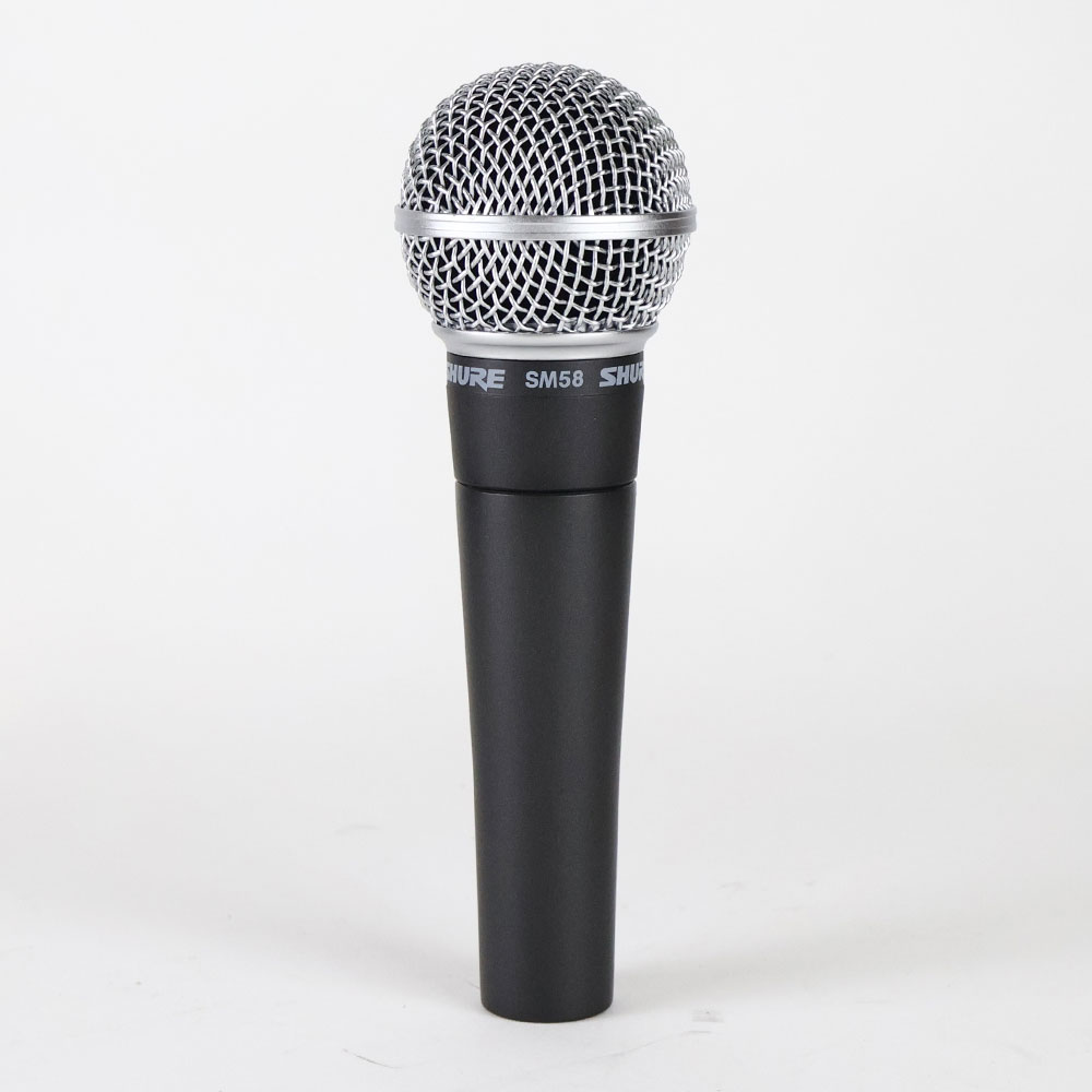 【中古】 マイク ダイナミックマイク SHURE SM58SE スイッチ付き  シュアー 58 ゴッパ シュア 正面