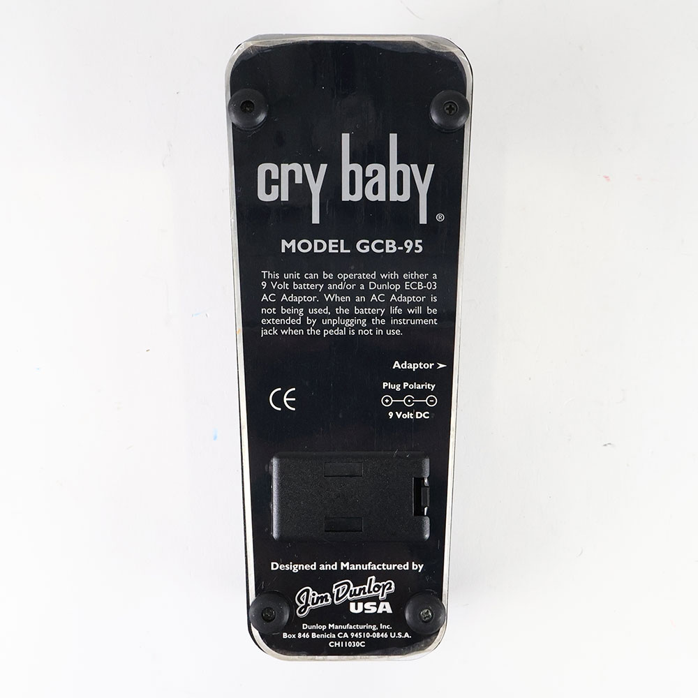 【中古】 ワウ エフェクター JIM DUNLOP Cry Baby GCB-95 ワウペダル 裏面