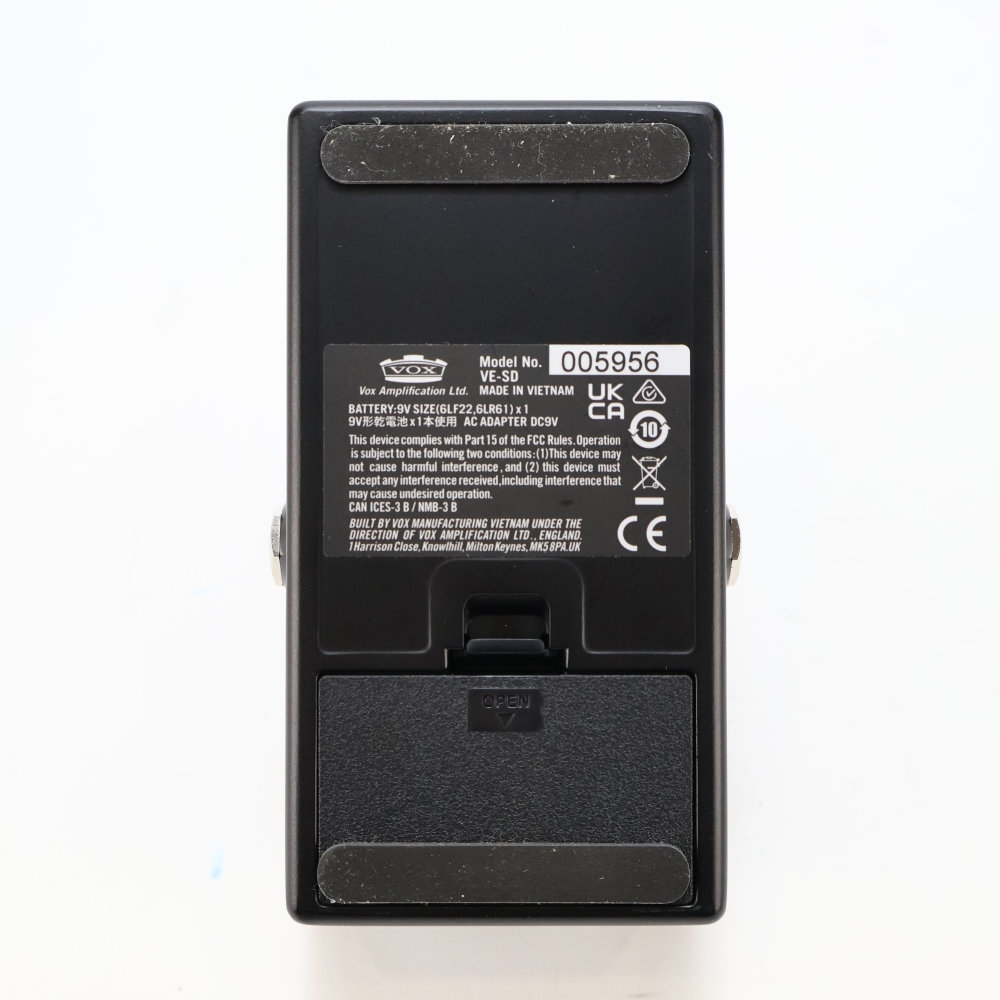 【中古】 VOX SILK DRIVE VE-SD ギターエフェクター オーバードライブ 底面