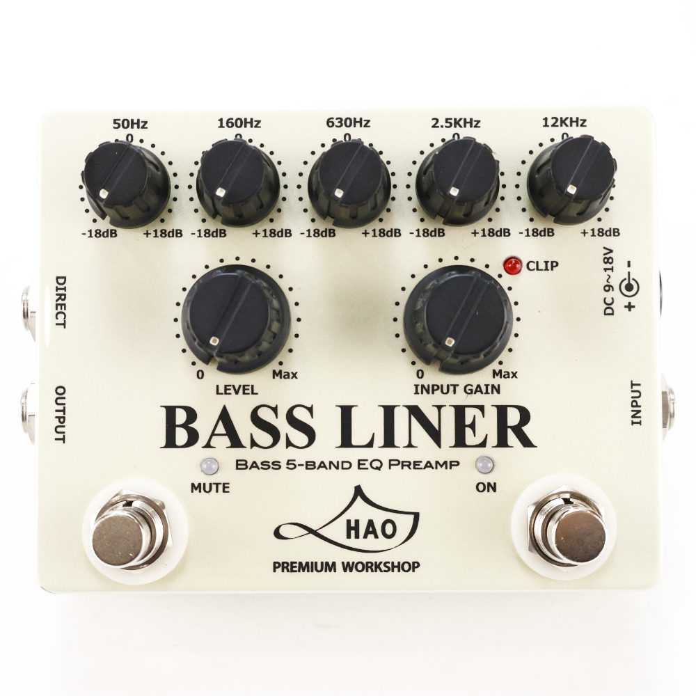 【中古】 ベースEQ プリアンプ HAO BASS LINER BASS 5-BAND EQ PREAMP Pearl White Ver. ハオ ベースエフェクター