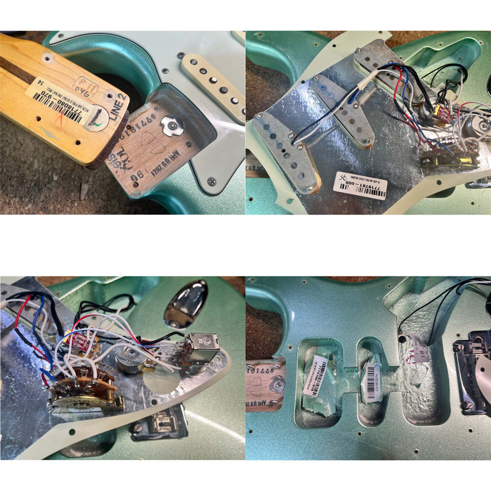 【中古】 エレキギター Fender American Professional II Stratocaster Rosewood Fingerboard Mystic Surf Green 2021年製 ロックペグへ交換あり フェンダー アメリカンプロフェッショナル2 ストラトキャスター 詳細画像