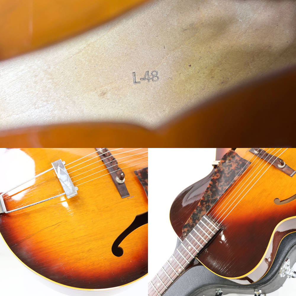 【中古】 アコースティックギター Gibson L-48 SB 1950s アーチトップギター ピックギター ギブソン L48 内部 傷