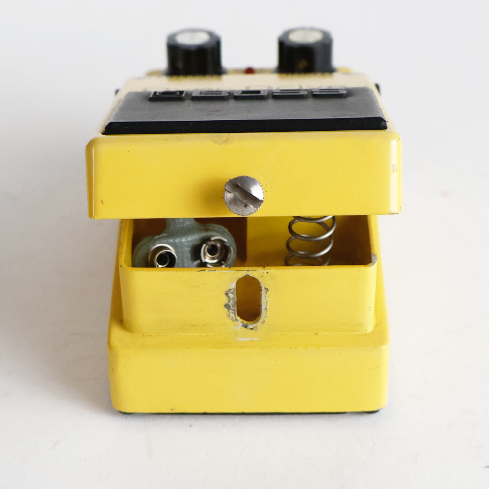 【中古】 オーバードライブ エフェクター BOSS OD-1 Over Drive RC3403ADB 1978年頃製造 銀ネジ 点滅LED スケルトンスイッチ Made in Japan ギターエフェクター 側面