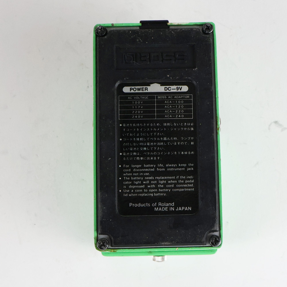 【中古】フェイザー エフェクター BOSS PH-1 Phaser 銀ネジ 点滅LED スケルトンスイッチ Made in Japan ギターエフェクター 裏面