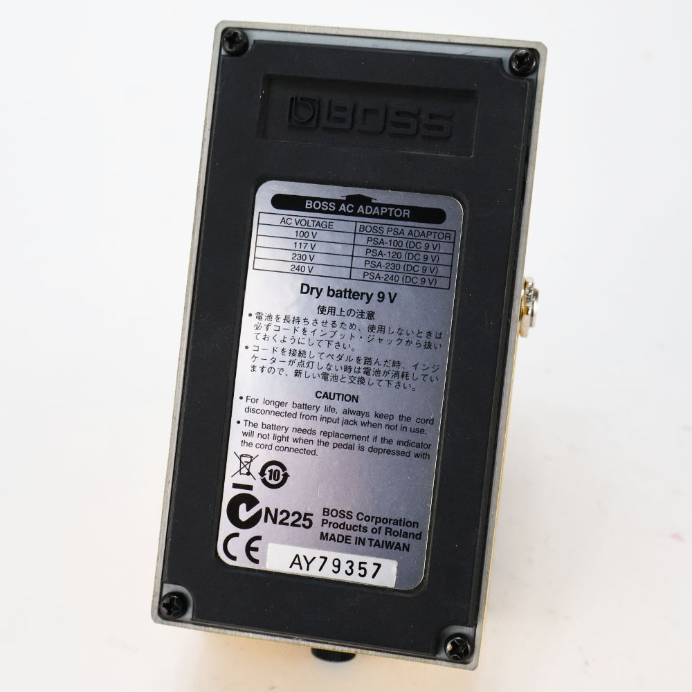 【中古】オーバードライブ ディストーション エフェクター BOSS OS-2 OverDrive Distortion ギターエフェクター 本体画像 裏