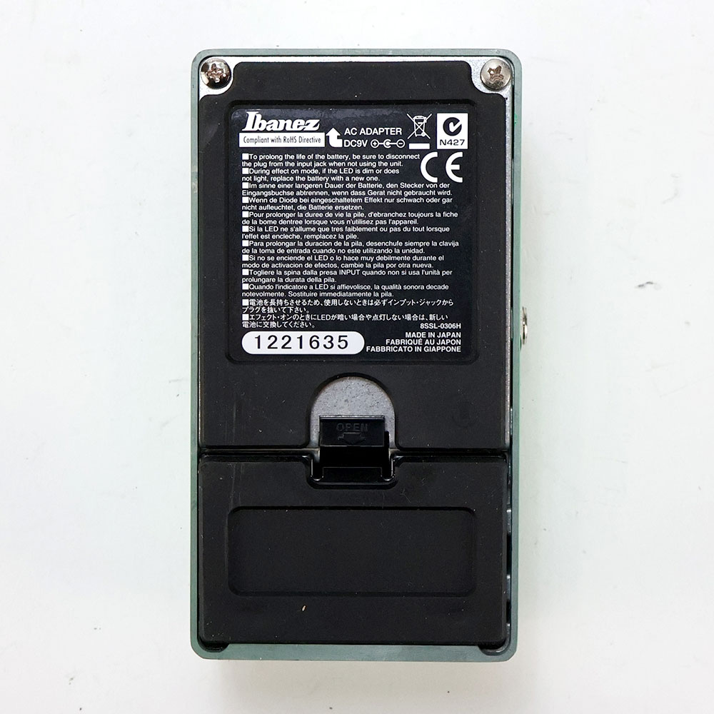【中古】 エフェクター Ibanez TS-808 OverDrive Pro Tube Screamer チューブスクリーマー TS808 裏面