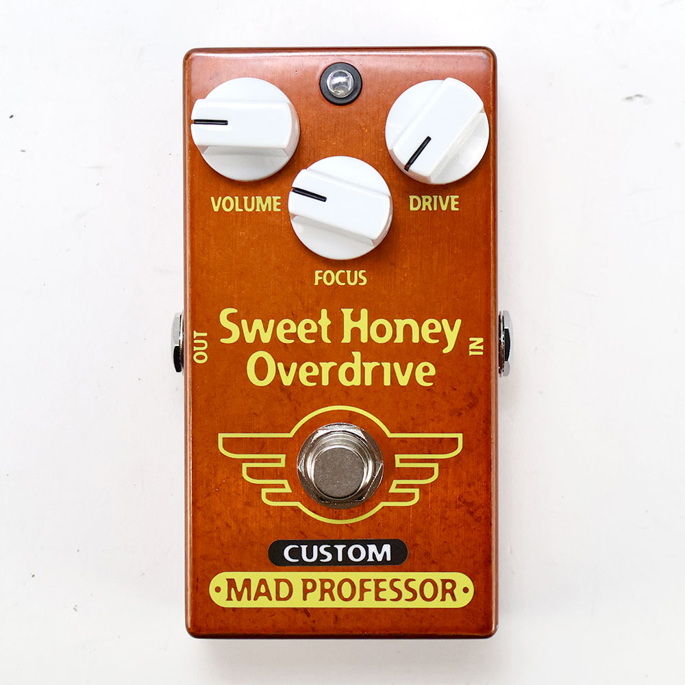 【中古】 エフェクター Mad Professor Sweet Honey Overdrive Custom Fat Bee Mod マッドプロフェッサー スイートハニーオーバードライブ カスタム ファットビー 正面