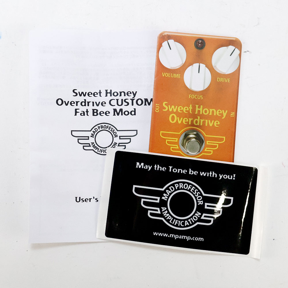 【中古】 エフェクター Mad Professor Sweet Honey Overdrive Custom Fat Bee Mod マッドプロフェッサー スイートハニーオーバードライブ カスタム ファットビー 付属品