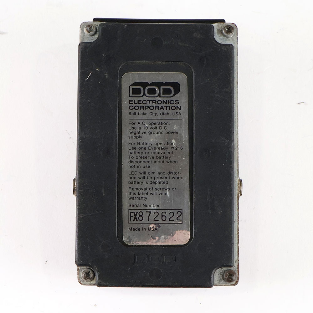 【中古】 エフェクター DOD FX82 BASS COMPRESSOR ベースコンプレッサー 裏面