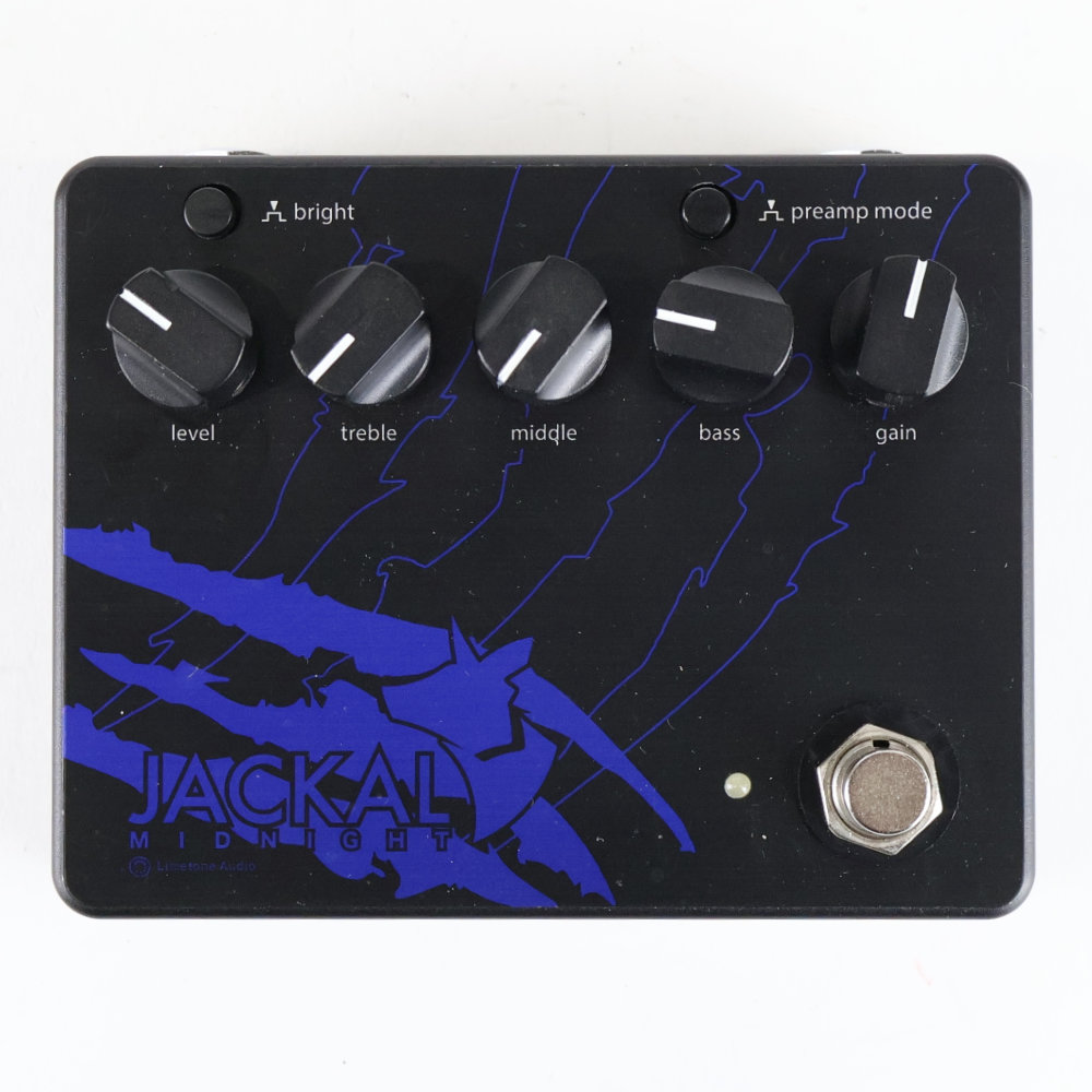 【中古】 Limetone Audio ライムトーンオーディオ JACKAL MIDNIGHT ドライブペダル ギターベースエフェクター 正面