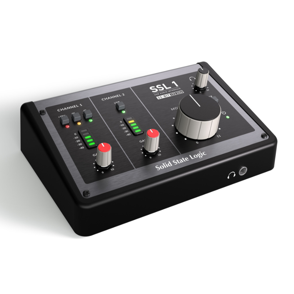 Solid State Logic ソリッドステートロジック SSL1 1 mic In + 1 Line In ／ 2out USB-C対応 USBオーディオインターフェイス 斜めアングル画像
