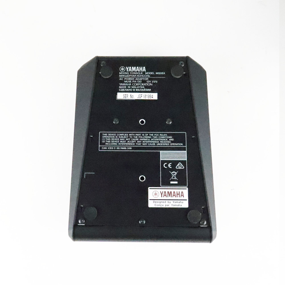 【中古】 ヤマハ YAMAHA MG06X 6ch アナログミキサー 裏面