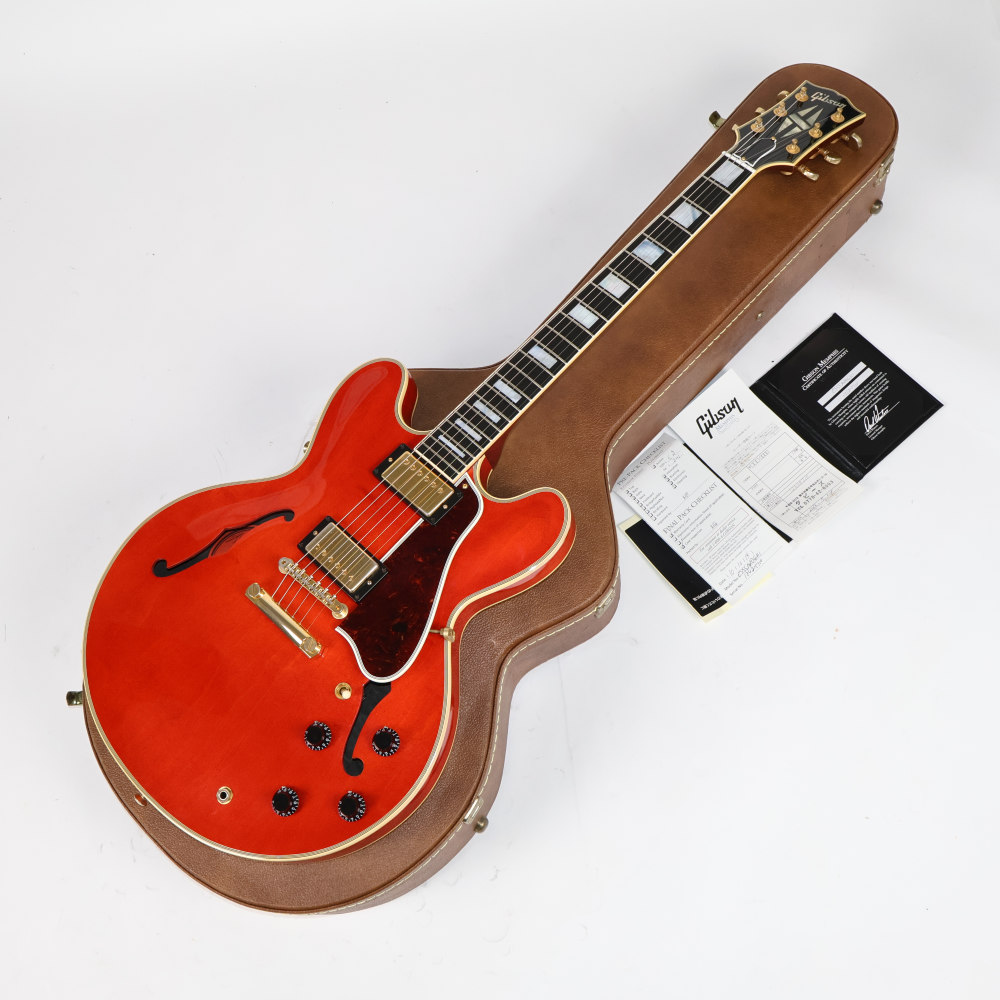 【中古】 エレキギター Gibson Memphis ES-355 Stopbar Antique Cherry 2014年製 ギブソン セミアコースティックギター メンフィス工場製
