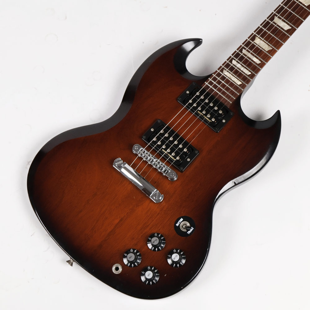 【中古】 エレキギター Gibson SG 70’s Tribute Vintage Sunburst 2013年製 2.94kg Dirty Fingersピックアップ搭載 ギブソン SG 70sトリビュート ダーティーフィンガーズピックアップ搭載 ボディトップ