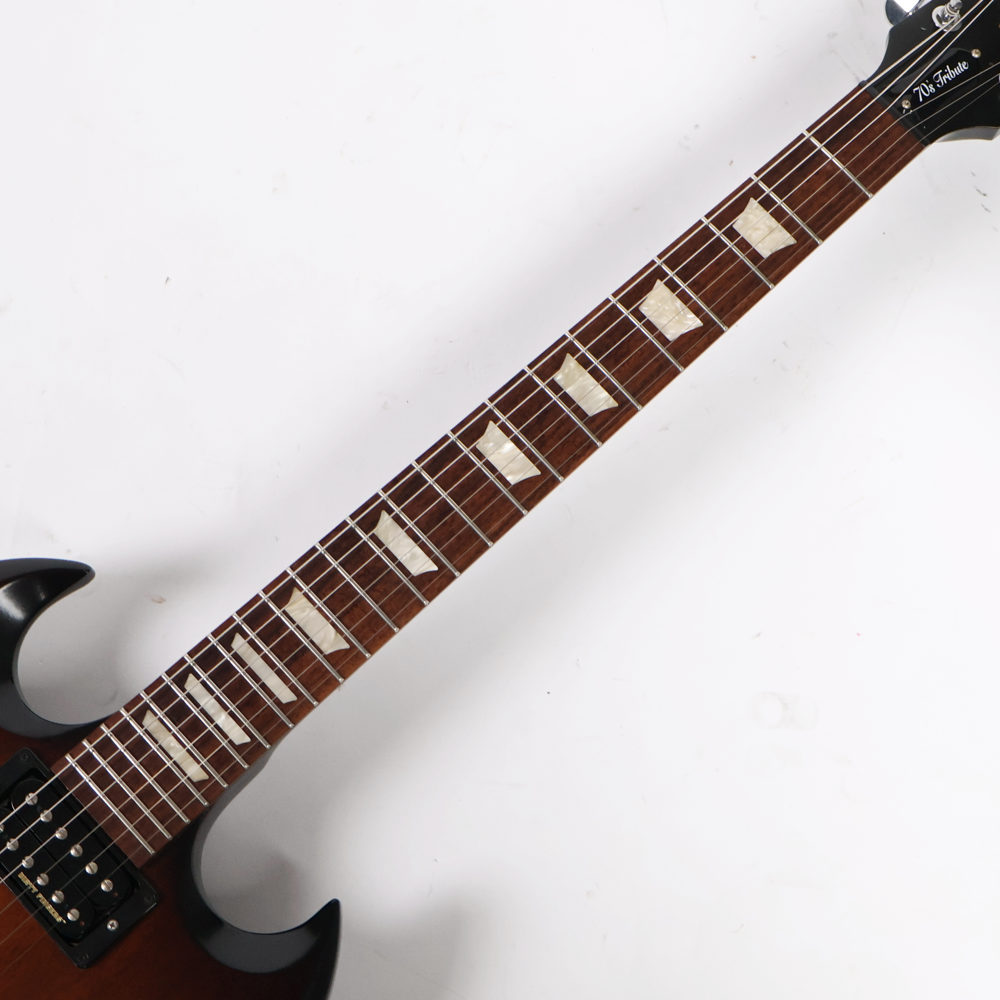 【中古】 エレキギター Gibson SG 70’s Tribute Vintage Sunburst 2013年製 2.94kg Dirty Fingersピックアップ搭載 ギブソン SG 70sトリビュート ダーティーフィンガーズピックアップ搭載 指板