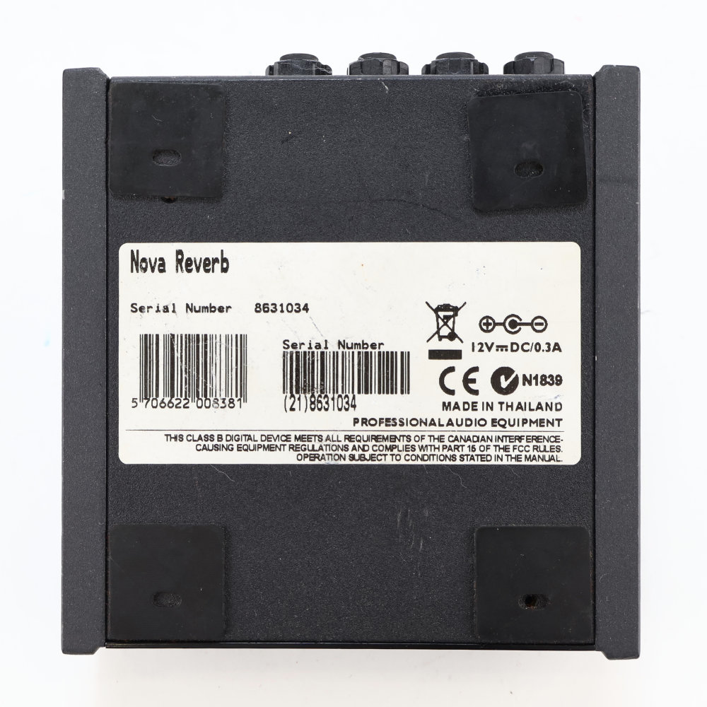【中古】 リバーブ エフェクター tc electronic NR-1 NOVA REVERB アダプター欠品 ギターエフェクター 底面