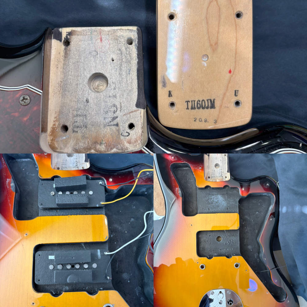 【中古】Fender フェンダー Made in Japan Traditional II 60s Jazzmaster RW 3TS 2020年製 エレキギター 内部