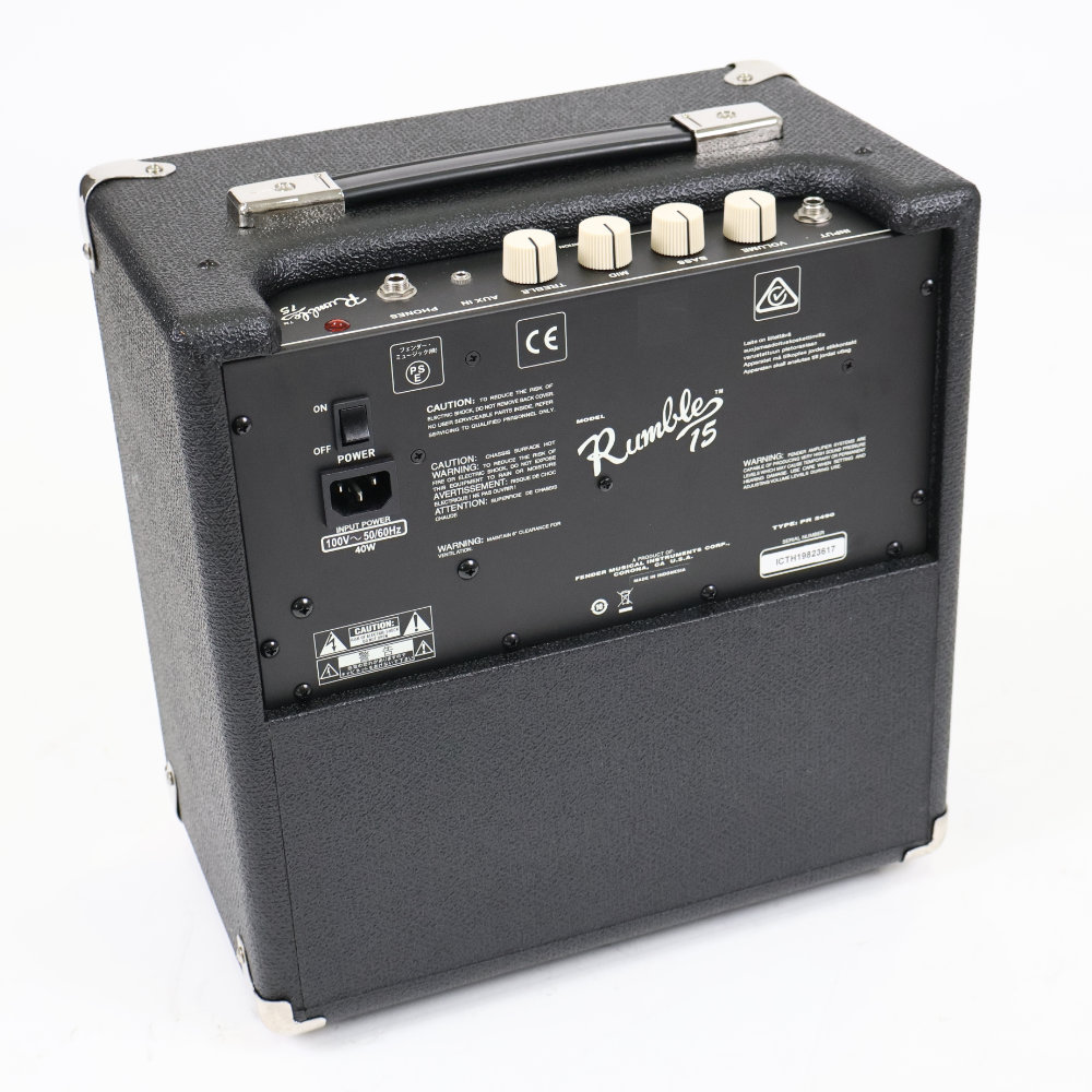【中古】 Fender Rumble 15 Combo ベースアンプ 小型ベースアンプ 背面