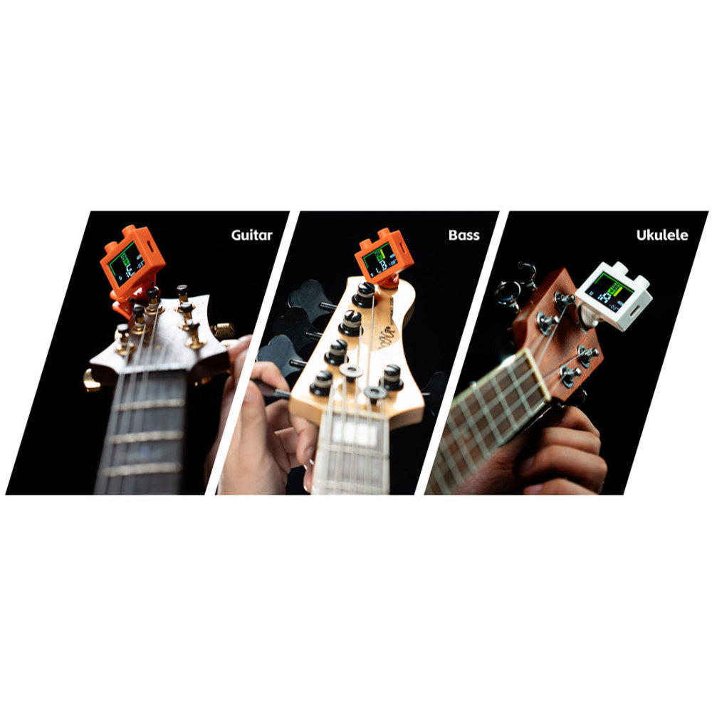 Cherub チェラブ WST-570Li Orange LET’S TUNE! 充電式リチウムバッテリー内蔵 クリップチューナー オレンジ 使用例画像