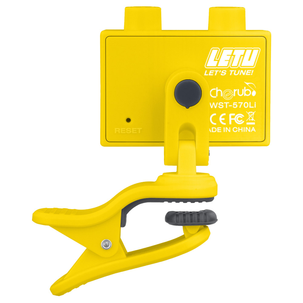 Cherub チェラブ WST-570Li Yellow LET’S TUNE! 充電式リチウムバッテリー内蔵 クリップチューナー イエロー リア画像