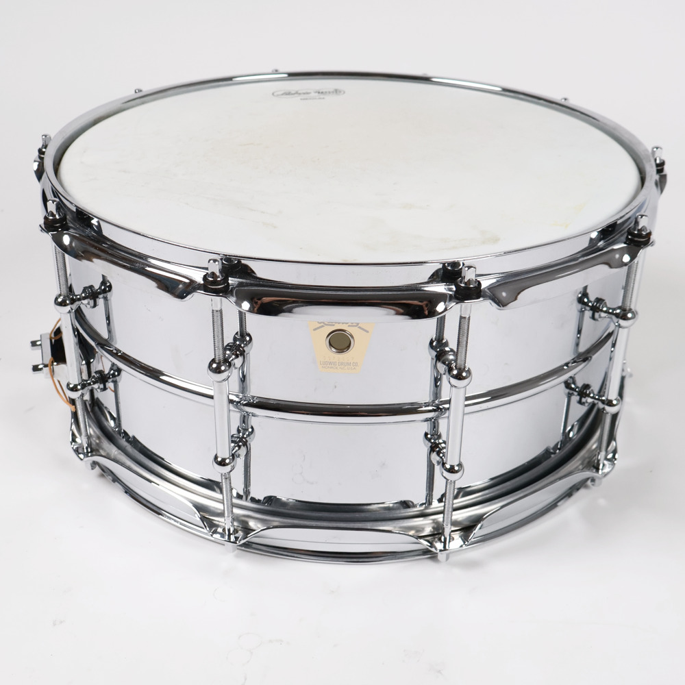 【中古】 スネアドラム ラディック Ludwig LM402T Supraphonic 14×6.5 スープラフォニック 側面